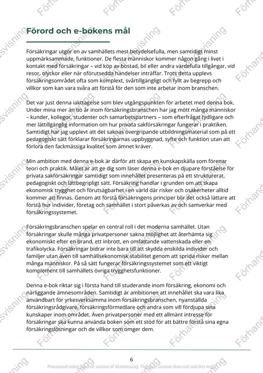 Privata sakförsäkringar