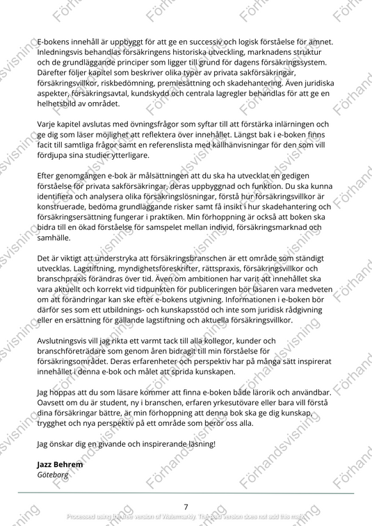 Privata sakförsäkringar